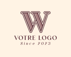 Letter W - Vintage Fashion Boutique Letter W logo design