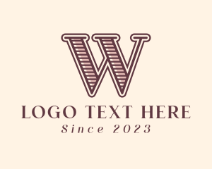 Letter W - Vintage Fashion Boutique Letter W logo design