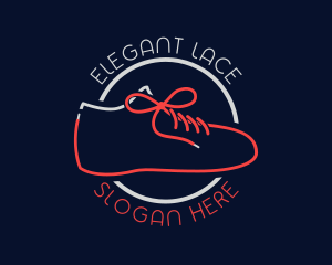 Lace - Shoelace Silhouette Line logo design