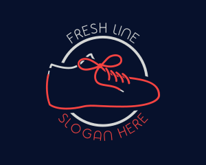 Line - Shoelace Silhouette Line logo design