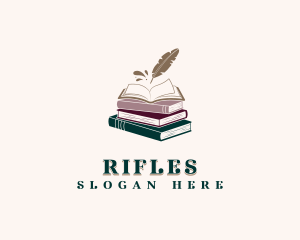 Writer - Book Author Quill logo design