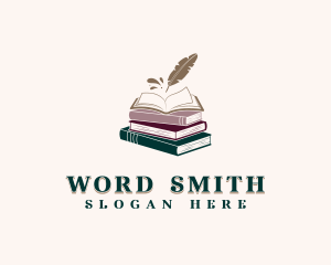 Author - Book Author Quill logo design