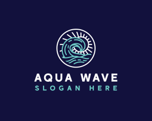 Sun Wave Beach logo design