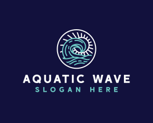 Sun Wave Beach logo design