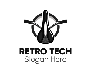 Retro Bicycle Saddle  logo design