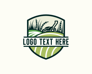 Field - Grass Field Lawn Mower logo design