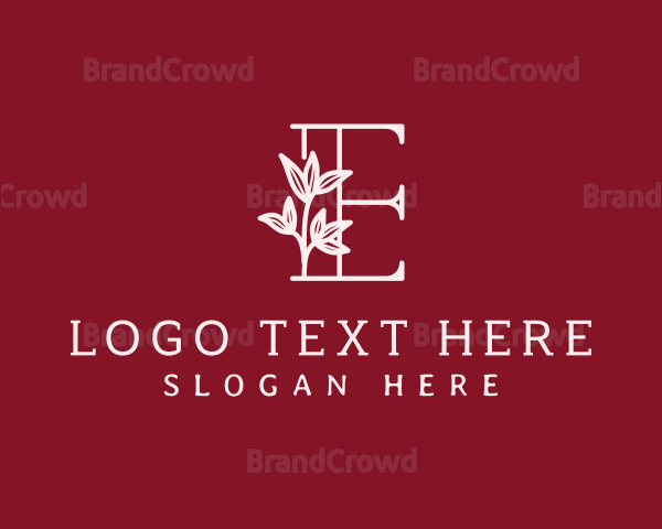 Floral Cosmetics Letter E Logo