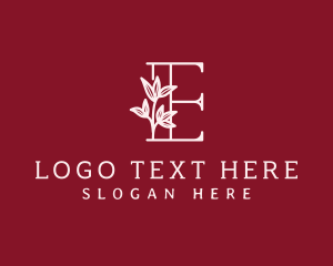 Organic Products - Floral Cosmetics Letter E logo design