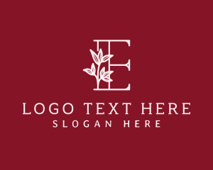 Floral Cosmetics Letter E Logo