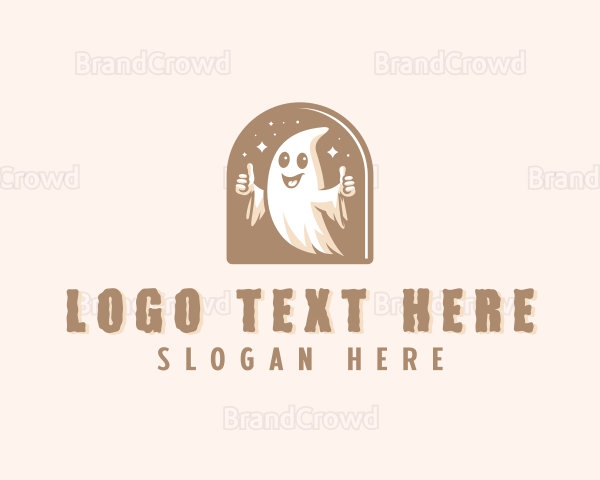 Spooky Scary Ghost Logo