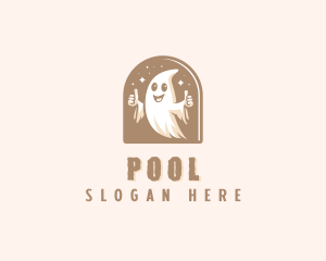 Spooky Scary Ghost  Logo
