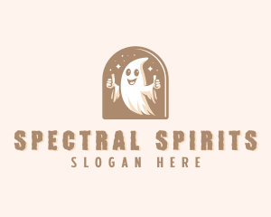 Spooky Scary Ghost  logo design