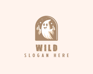 Spooky Scary Ghost  logo design