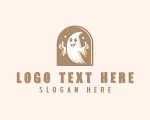 Costume - Spooky Scary Ghost logo design