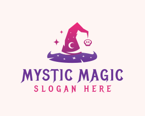 Witch Wizard Hat logo design