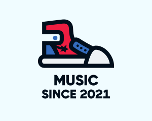Footwear Shoe Shop - Star Basketball Shoes logo design