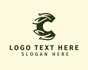 Veggie - Garden Landscaping Letter C logo design