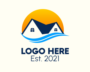 Village - Sunset Wave Real Estate logo design