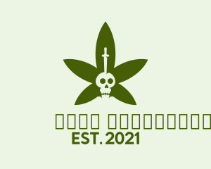 Plant - Dead Skull Cannabis logo design