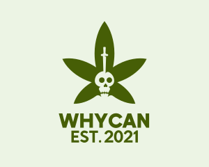 Scary - Dead Skull Cannabis logo design