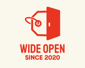 Open - Orange Door Tag logo design