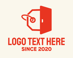 Welcome - Orange Door Tag logo design
