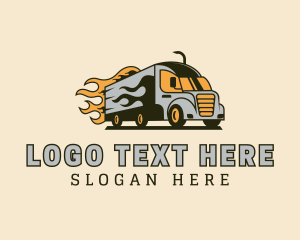 Automobile - Flaming Truck Express logo design