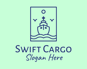 Shipping - Luxury Cruise Ship Yacht logo design