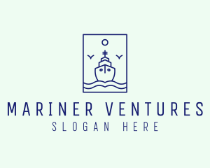 Marine Ferry Ship logo design