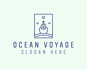 Marine Ferry Ship logo design