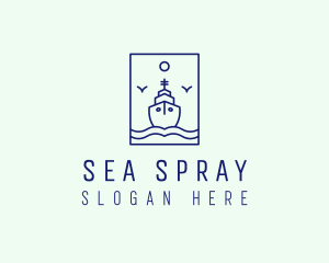 Marine Ferry Ship logo design