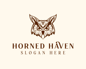 Wild Horned Owl logo design