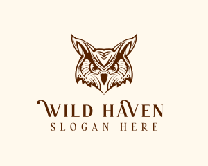 Wild Horned Owl logo design