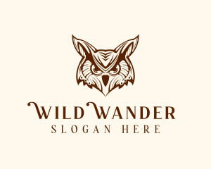 Wild Horned Owl logo design