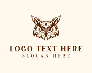 Wise - Wild Horned Owl logo design