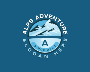 Alps - Mountain Alps Trekking logo design