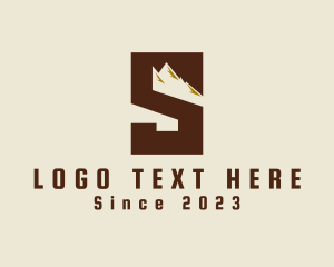 Travel - Brown Mountain Letter S logo design