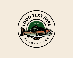 Brook Trout - Michigan Fish Trout logo design