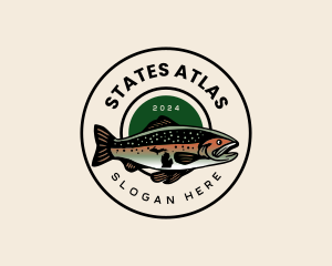 Michigan Fish Trout logo design