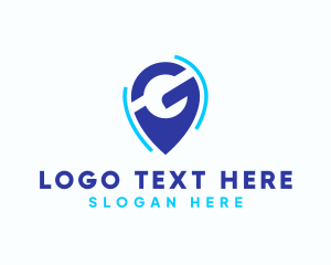 Direction - Pin Locator Letter G logo design