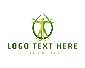 Center - Human Body Droplet logo design