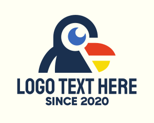 Penguin - Creative Jungle Bird logo design
