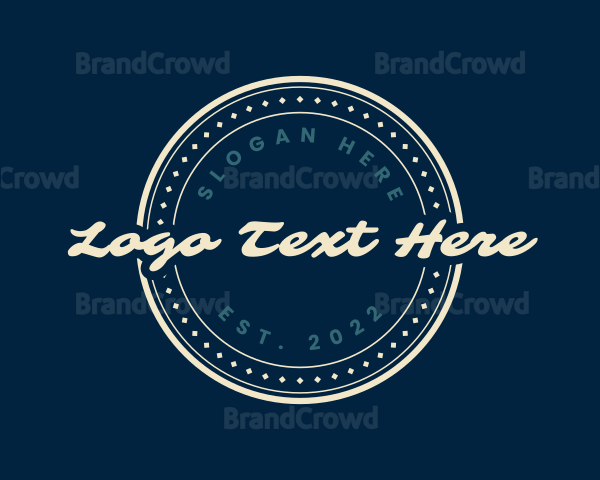 Generic Cursive Badge Logo