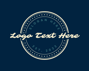 Round - Generic Cursive Badge logo design
