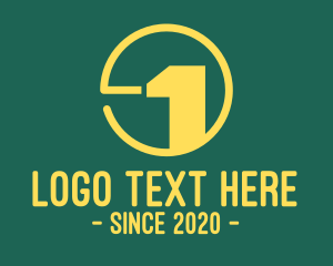 Number 1 - Modern Ring Number 1 logo design