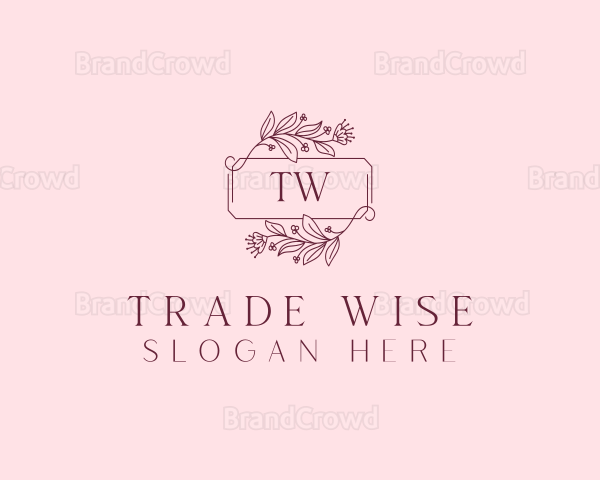 Floral Wreath Frame Logo