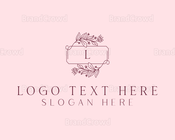 Floral Wreath Frame Logo