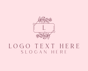Spa - Floral Wreath Frame logo design