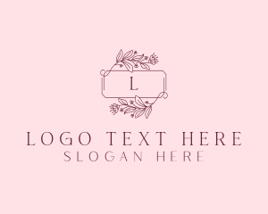 Floral Wreath Frame Logo