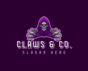 Horror Grim Reaper logo design